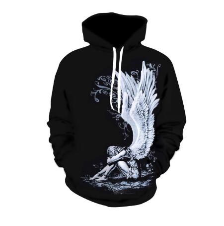 Broken Angel Print Hoodie*