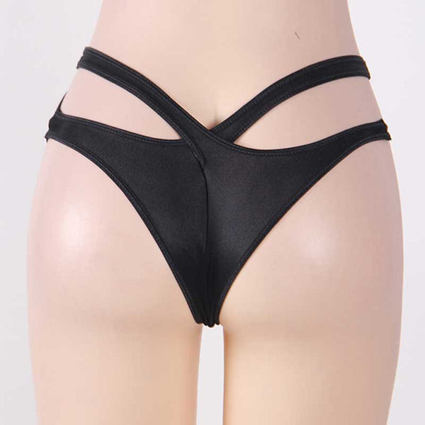 Black Open Crotch Panty*