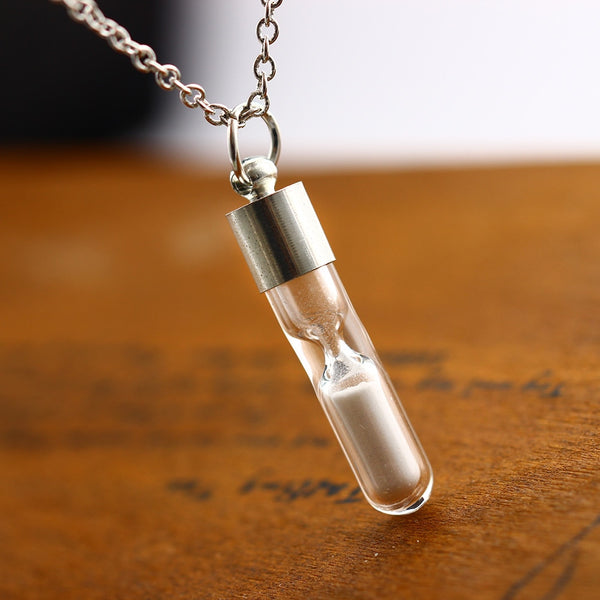 Glow In The Dark Hourglass Pendant Necklace*