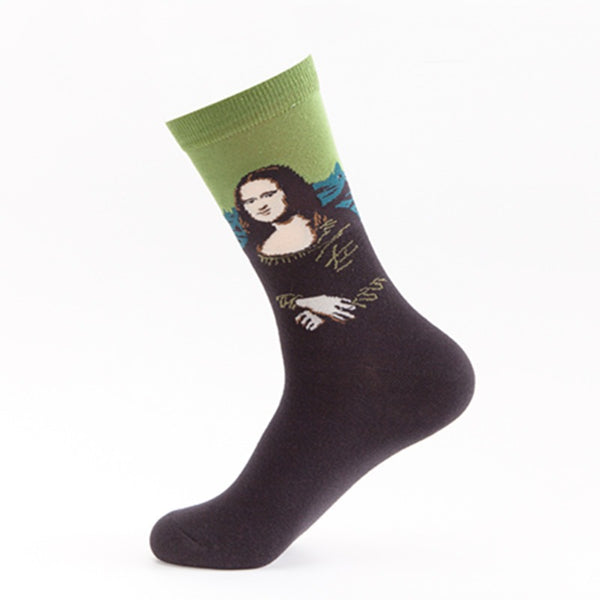 Fashionable Medium Tube Socks Oil Painting Series*