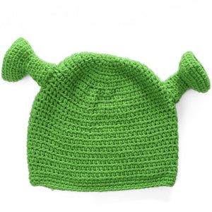 Unisex Shrek Knitted Wool Beanie-Handmade*