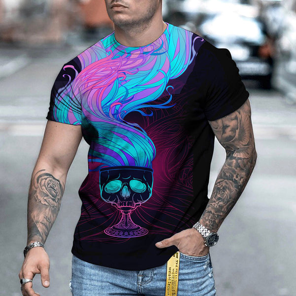 Short Sleeve 3D Skull T-Shirt*