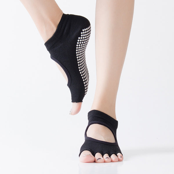 Open Back Open Toe Yoga Non-Slip Breathable Socks*