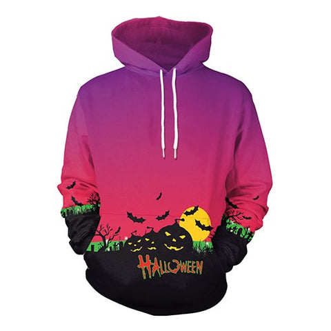 Halloween Digital Print Pumpkins Oversized Hoodie*