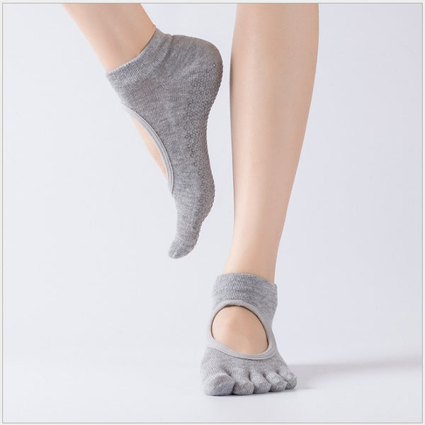 Open Back Open Toe Yoga Non-Slip Breathable Socks*