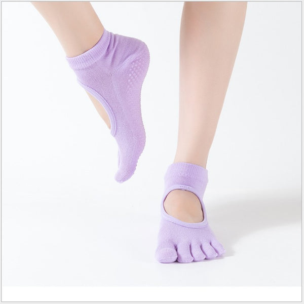 Open Back Open Toe Yoga Non-Slip Breathable Socks*