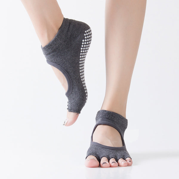 Open Back Open Toe Yoga Non-Slip Breathable Socks*