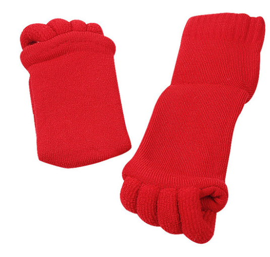 1 Pair Massage Open Five Toe Separator Socks For Pain Relief*