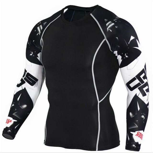 Mens Compression 3D Teen Wolf MMA Crossfit T-Shirt Brand Clothing*