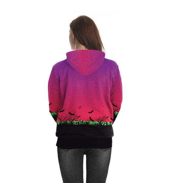 Halloween Digital Print Pumpkins Oversized Hoodie*