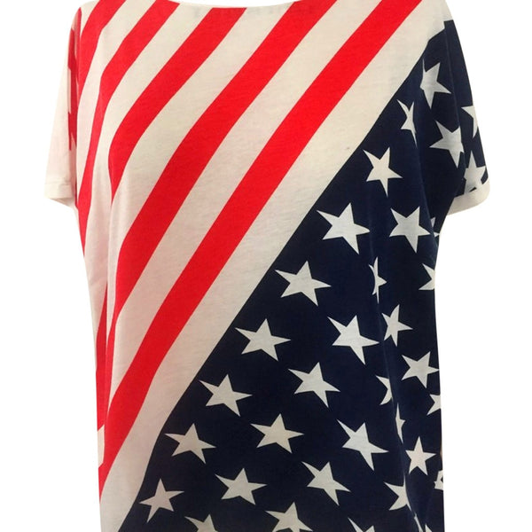 T-Shirts American Flag Print Made For Women*