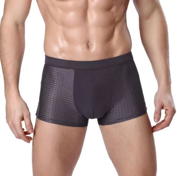 Antibacterial Mid Waist Breathable Four Square Corner Underwear*