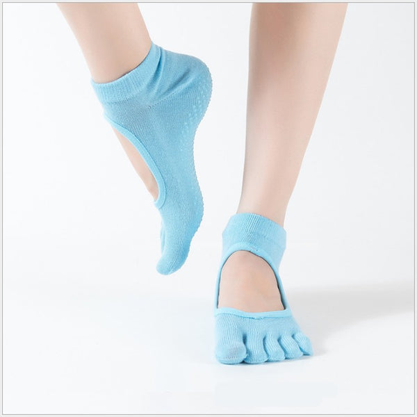 Open Back Open Toe Yoga Non-Slip Breathable Socks*