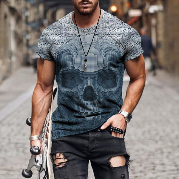 Short Sleeve 3D Skull T-Shirt*