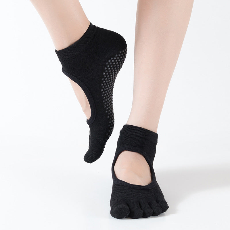 Open Back Open Toe Yoga Non-Slip Breathable Socks*