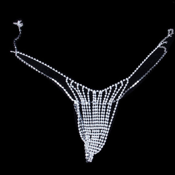 Rhinestone Crystal Underwear Thong*