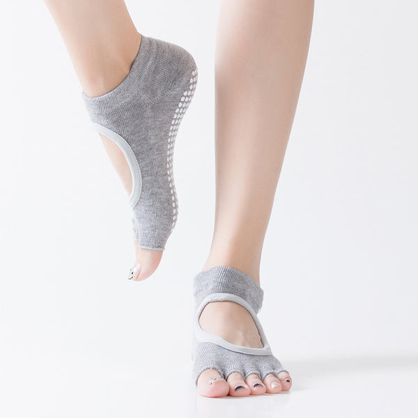 Open Back Open Toe Yoga Non-Slip Breathable Socks*