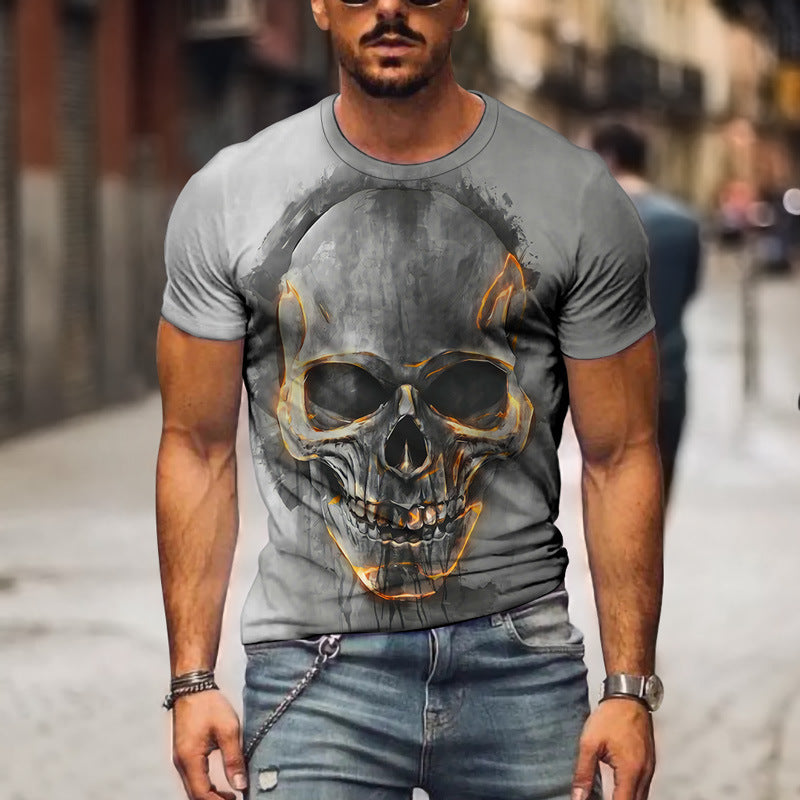 Short Sleeve 3D Skull T-Shirt*