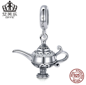 Magic Lamp 925 Sterling SilverJug DIY Bracelet Pendant*