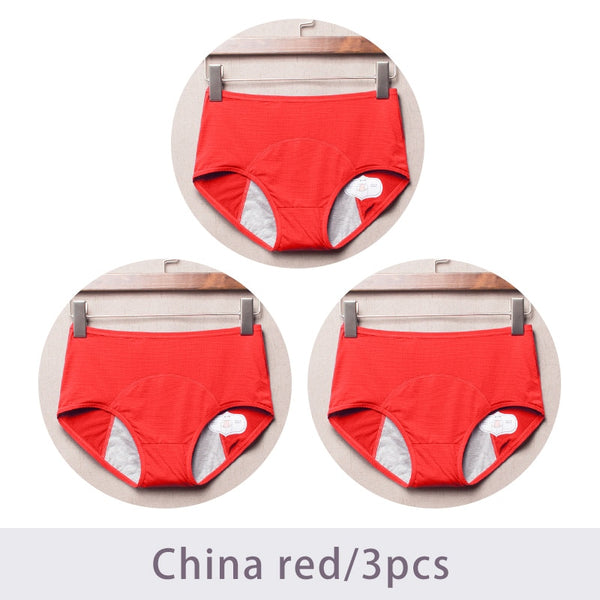 3pcs/Set Menstrual Panties Leak Proof Underwear Period Proof Briefs High Waist Fit*