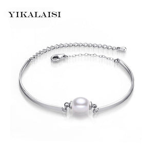 925 Sterling Silver Freshwater Pearl Charm Bracelet*