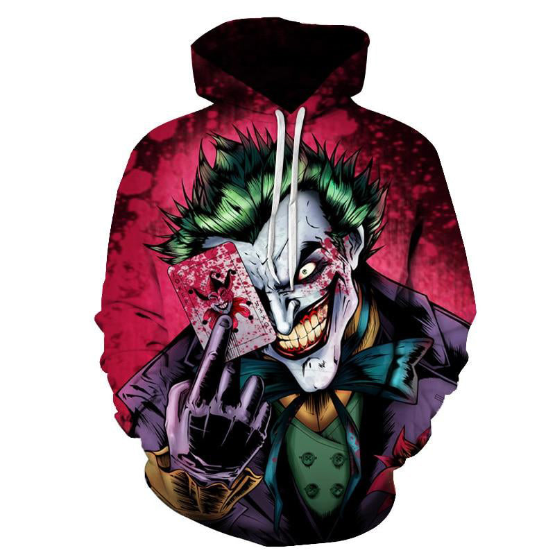 Joker 3D Printed Hoodie Streetwear for Men & Women*