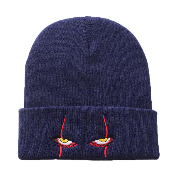 Embroidered Woolen Beanie Scary Clown*