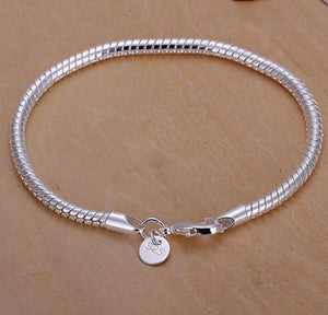 925 Silver plated Snake Bone Bracelet*