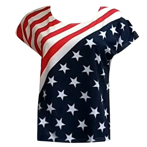 T-Shirts American Flag Print Made For Women*