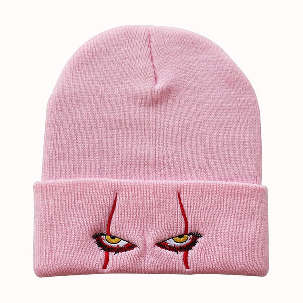 Embroidered Woolen Beanie Scary Clown*