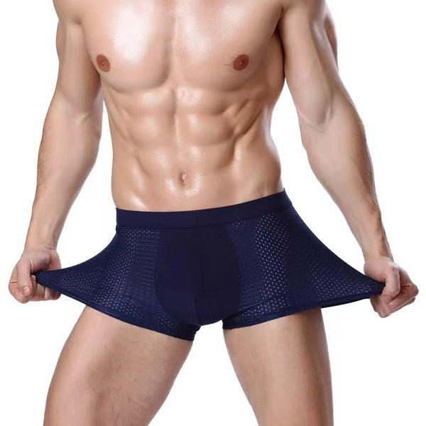 Antibacterial Mid Waist Breathable Four Square Corner Underwear*