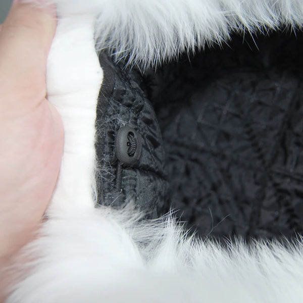 Natural Fox Fur Bomber Hat*