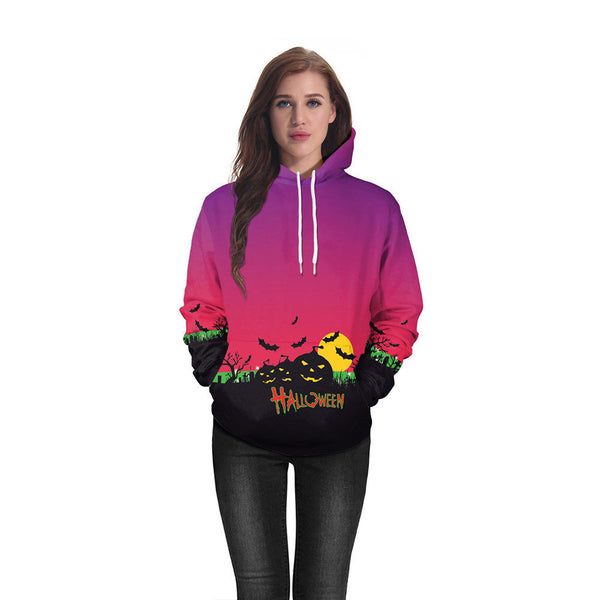 Halloween Digital Print Pumpkins Oversized Hoodie*