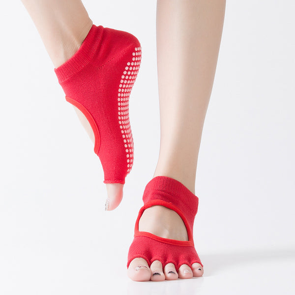 Open Back Open Toe Yoga Non-Slip Breathable Socks*