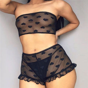 Mesh Sheer Bra Set Lingerie Underwear Sleepwear*