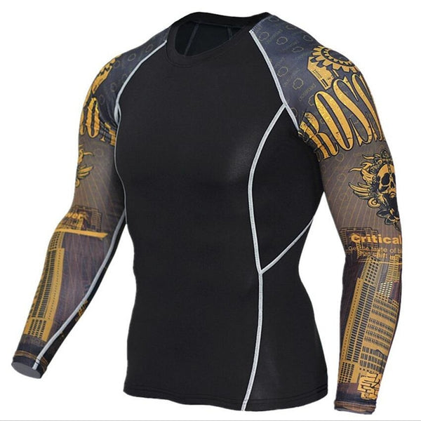 Mens Compression 3D Teen Wolf MMA Crossfit T-Shirt Brand Clothing*