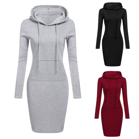 Long Pullover Hoodie For Women*