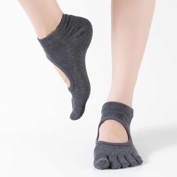 Open Back Open Toe Yoga Non-Slip Breathable Socks*