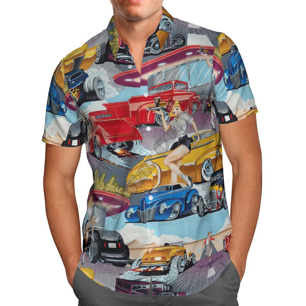 T-Shirt 3D Digital Car Print*