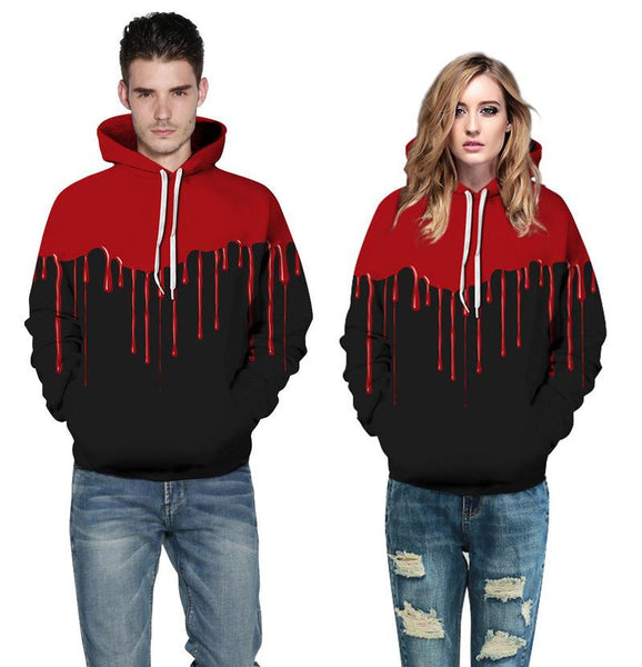 Blood Drip 3D Print Hooded Hoodie for Men & Women*