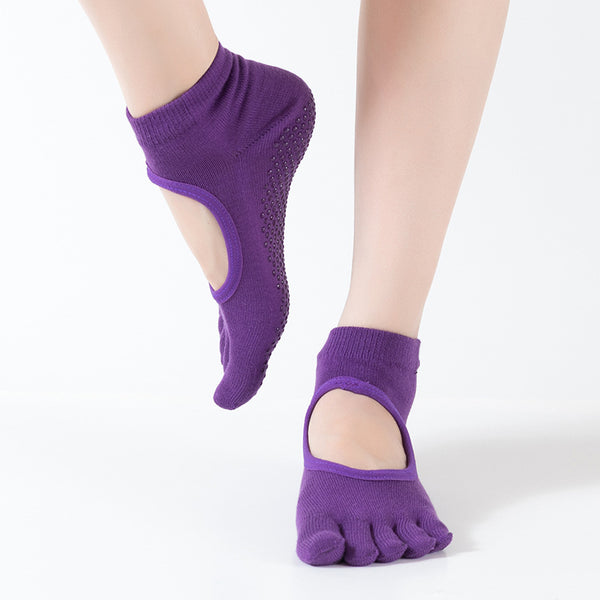 Open Back Open Toe Yoga Non-Slip Breathable Socks*