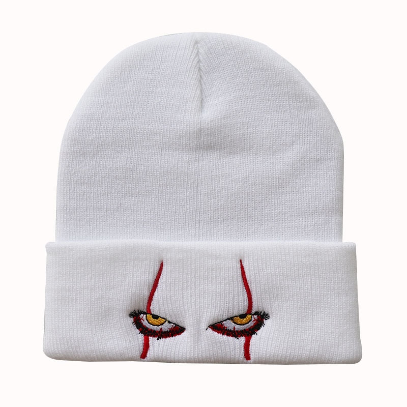 Embroidered Woolen Beanie Scary Clown*