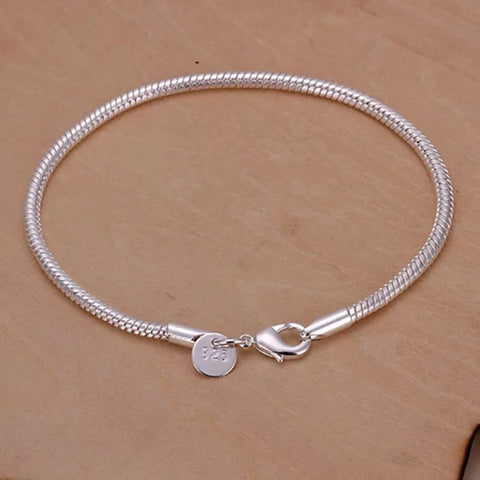 925 Silver plated Snake Bone Bracelet*