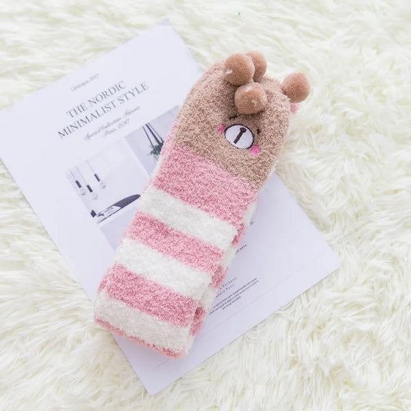 Long Winter Coral Fleece Socks*