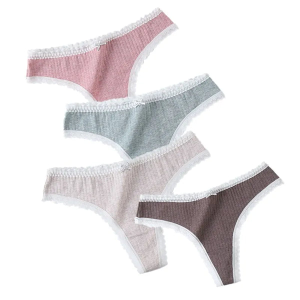 3 Pcs Panties G-String Underwear Fashion Thong Sexy Cotton Low Rise Panty*