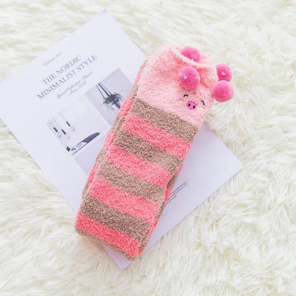 Long Winter Coral Fleece Socks*