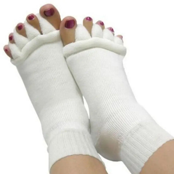 1 Pair Massage Open Five Toe Separator Socks For Pain Relief*