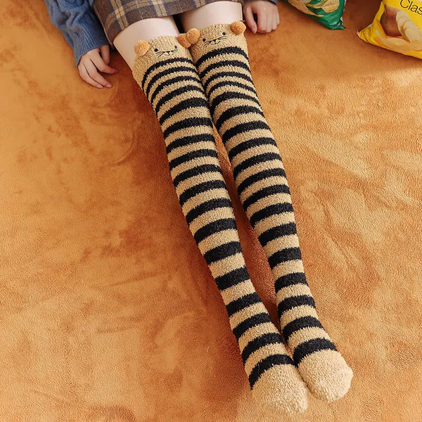 Long Winter Coral Fleece Socks*