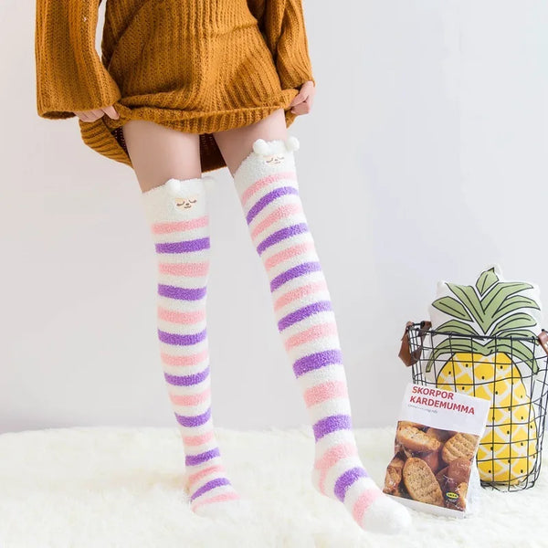 Long Winter Coral Fleece Socks*