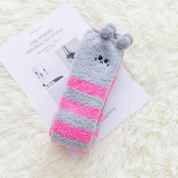 Long Winter Coral Fleece Socks*